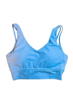 Buffbunny Collection Strappy Back Sports Bra Light Blue – Small